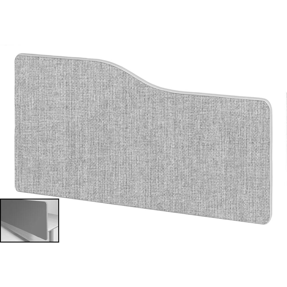 Impulse Plus Wave 400/600 Backdrop Screen Rounded Corners Light Grey Fabric Light Grey Edges