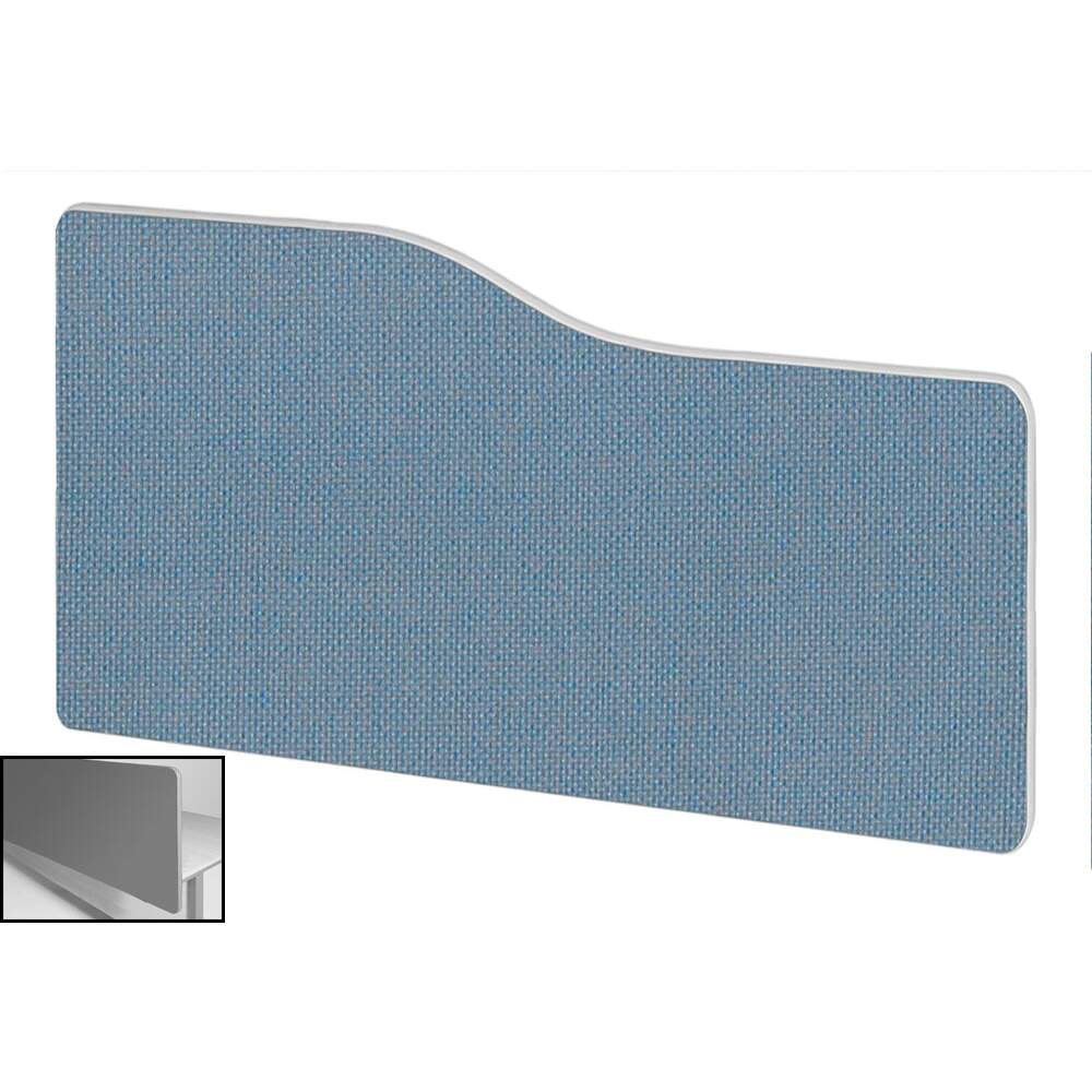 Impulse Plus Wave 400/600 Backdrop Screen Rounded Corners Sky Blue Fabric Light Grey Edges