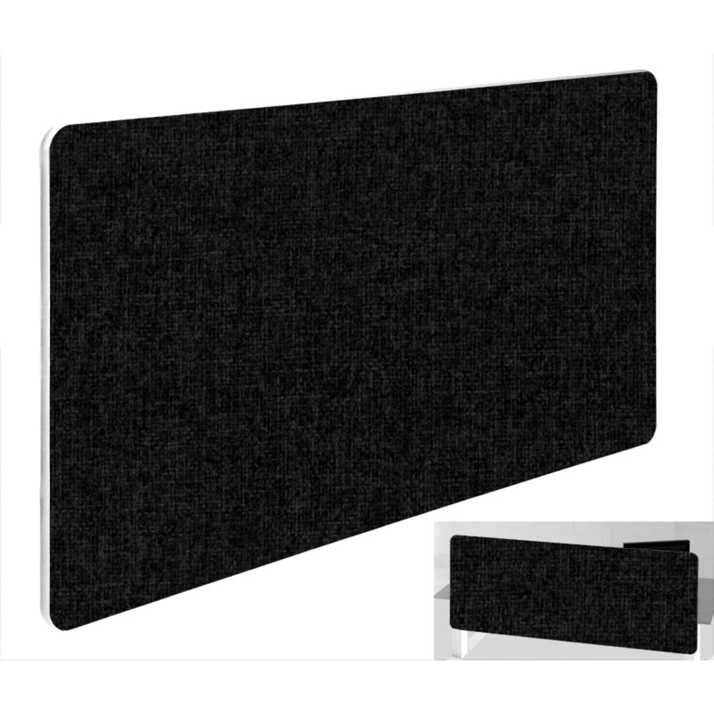 Impulse Plus Oblong 400/1000 Backdrop Screen Rounded Corners Black Fabric Light Grey Edges