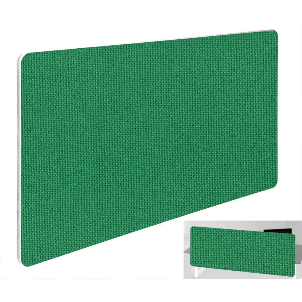 Impulse Plus Oblong 400/1000 Backdrop Screen Rounded Corners Palm Green Fabric Light Grey Edges