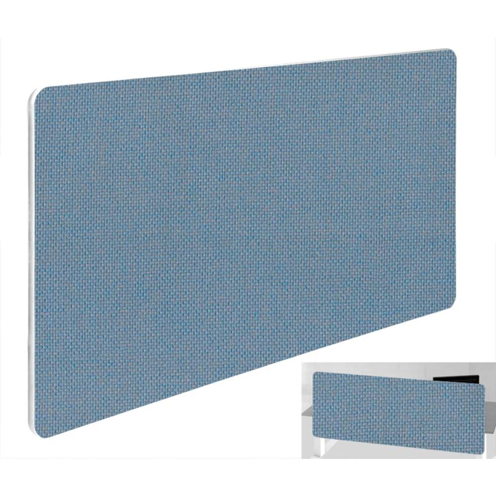 Impulse Plus Oblong 400/1000 Backdrop Screen Rounded Corners Sky Blue Fabric Light Grey Edges