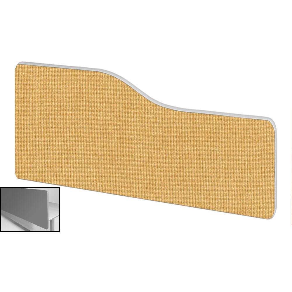 Impulse Plus Wave 400/1000 Backdrop Screen Rounded Corners Beige Fabric Light Grey Edges