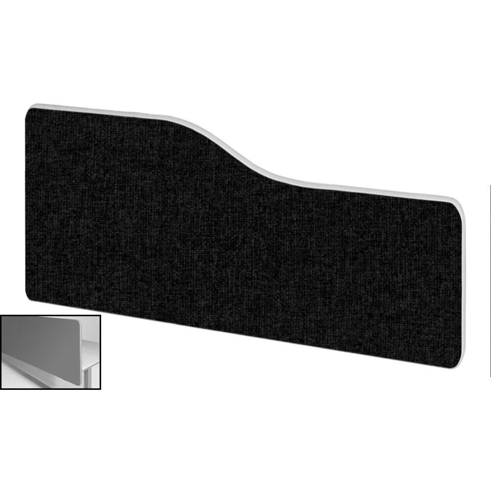 Impulse Plus Wave 400/1000 Backdrop Screen Rounded Corners Black Fabric Light Grey Edges