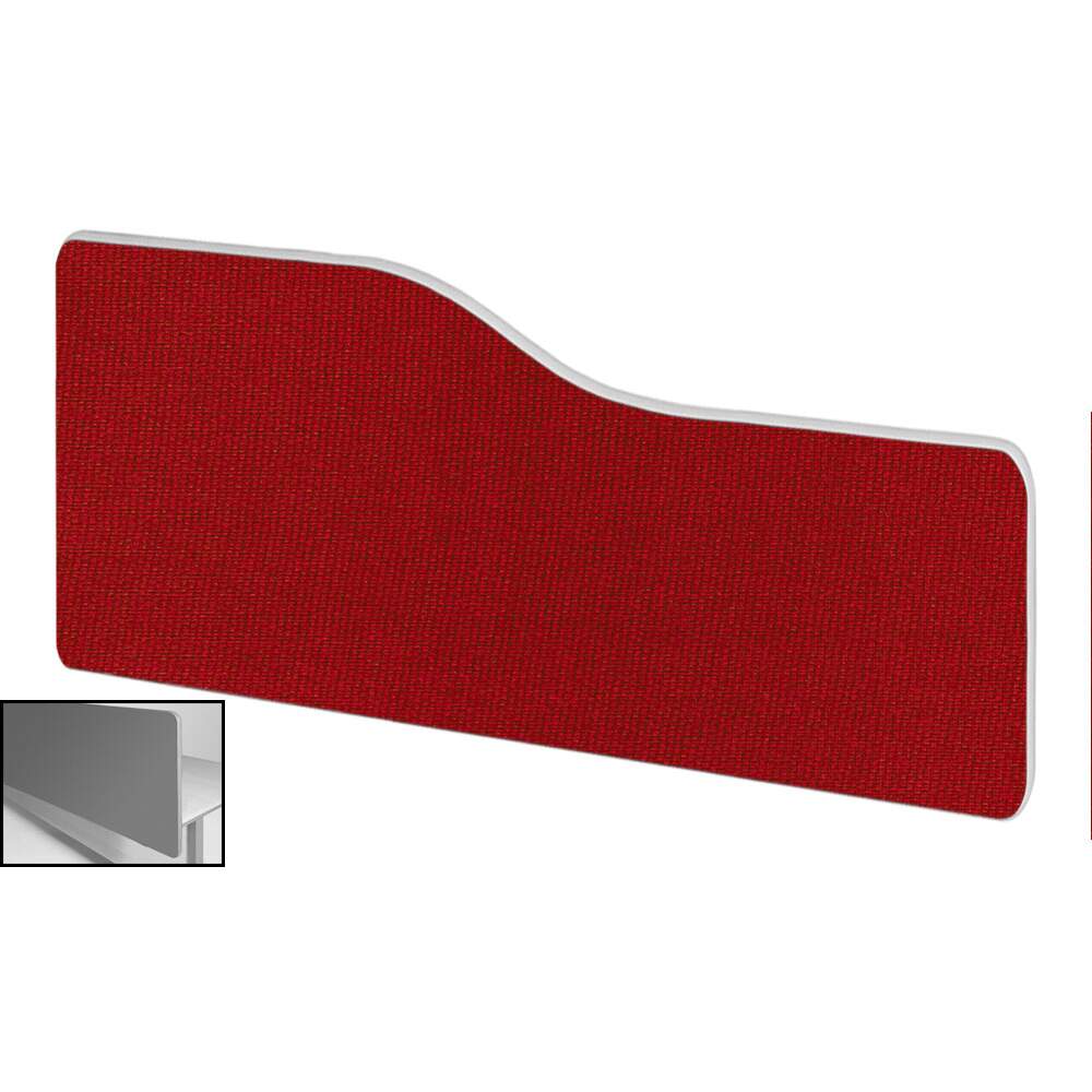 Impulse Plus Wave 400/1000 Backdrop Screen Rounded Corners Burgundy Fabric Light Grey Edges