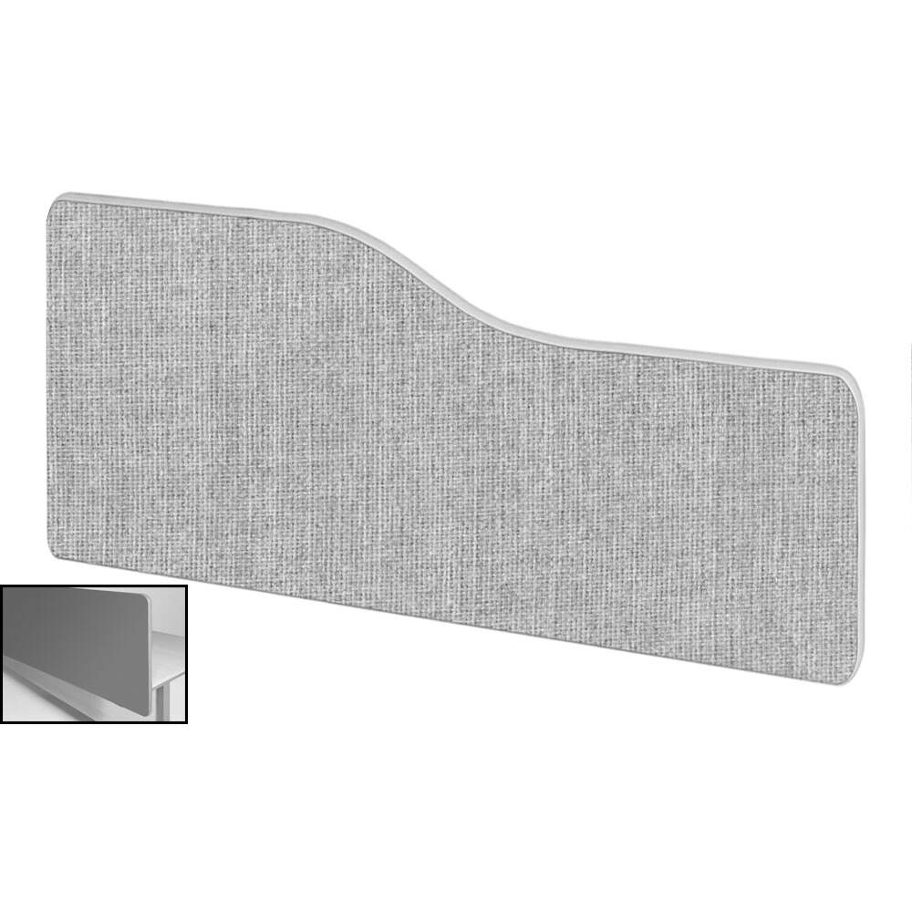 Impulse Plus Wave 400/1000 Backdrop Screen Rounded Corners Light Grey Fabric Light Grey Edges