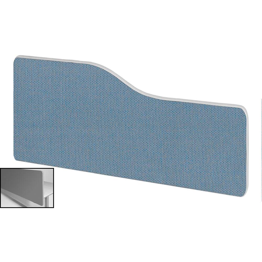 Impulse Plus Wave 400/1000 Backdrop Screen Rounded Corners Sky Blue Fabric Light Grey Edges