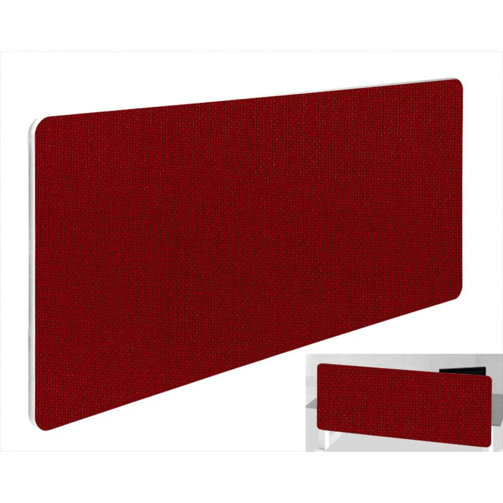 Impulse Plus Oblong 400/1400 Backdrop Screen Rounded Corners Burgundy Fabric Light Grey Edges