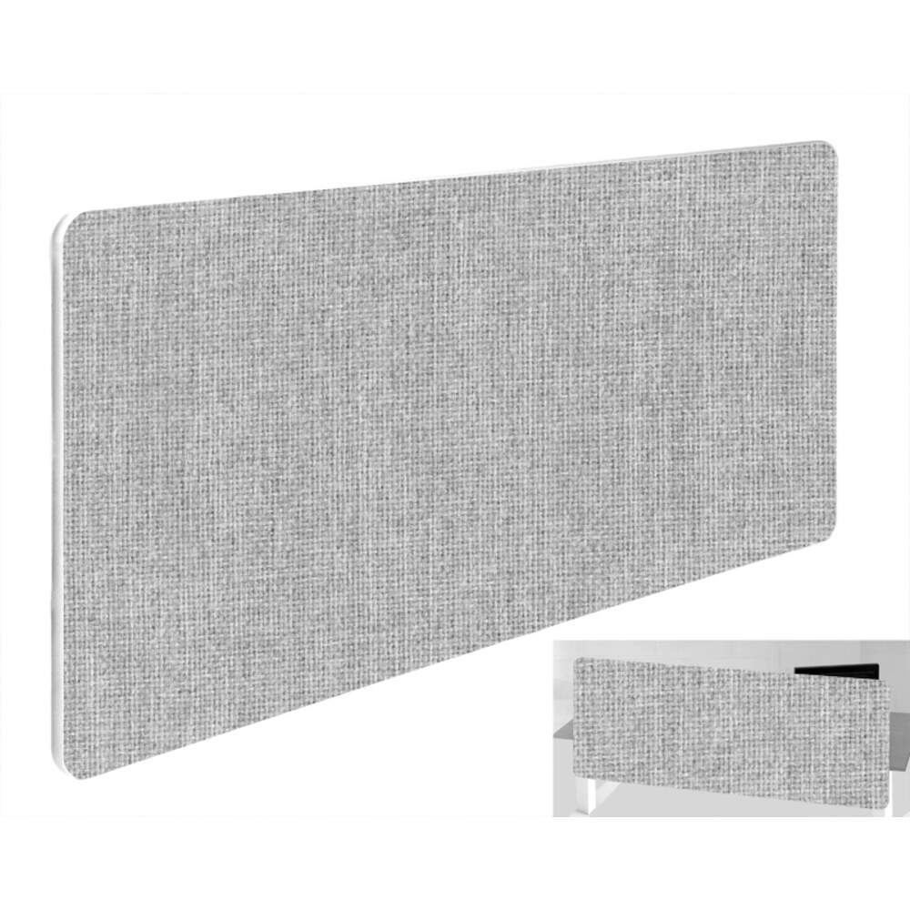 Impulse Plus Oblong 400/1400 Backdrop Screen Rounded Corners Light Grey Fabric Light Grey Edges