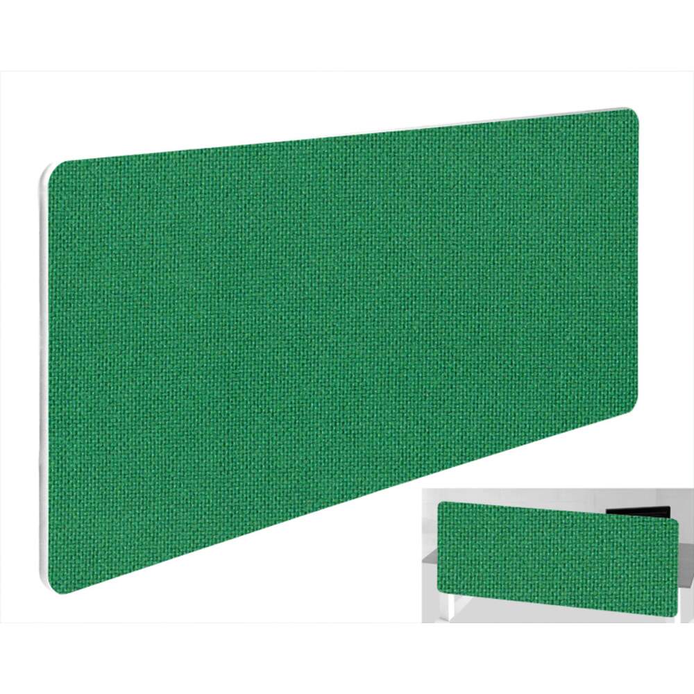 Impulse Plus Oblong 400/1400 Backdrop Screen Rounded Corners Palm Green Fabric Light Grey Edges