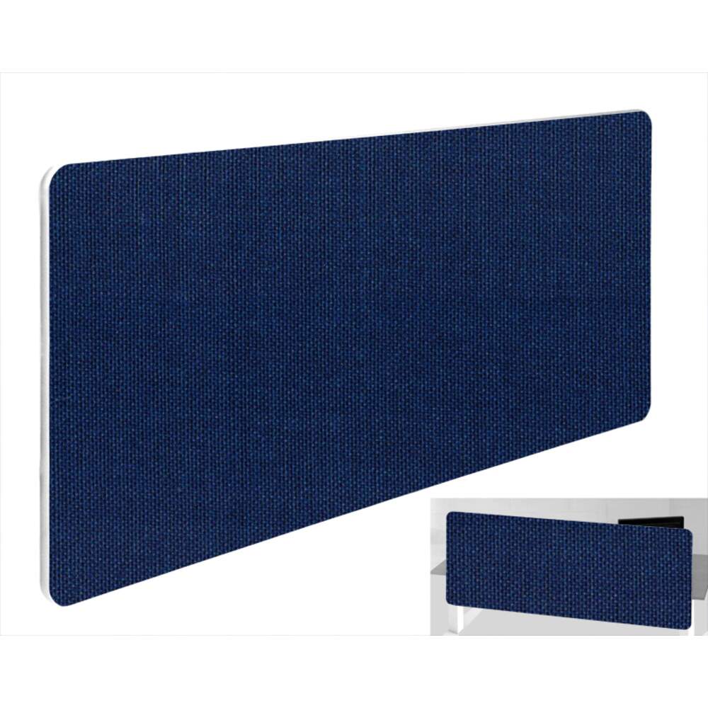 Impulse Plus Oblong 400/1400 Backdrop Screen Rounded Corners Royal Blue Fabric Light Grey Edges