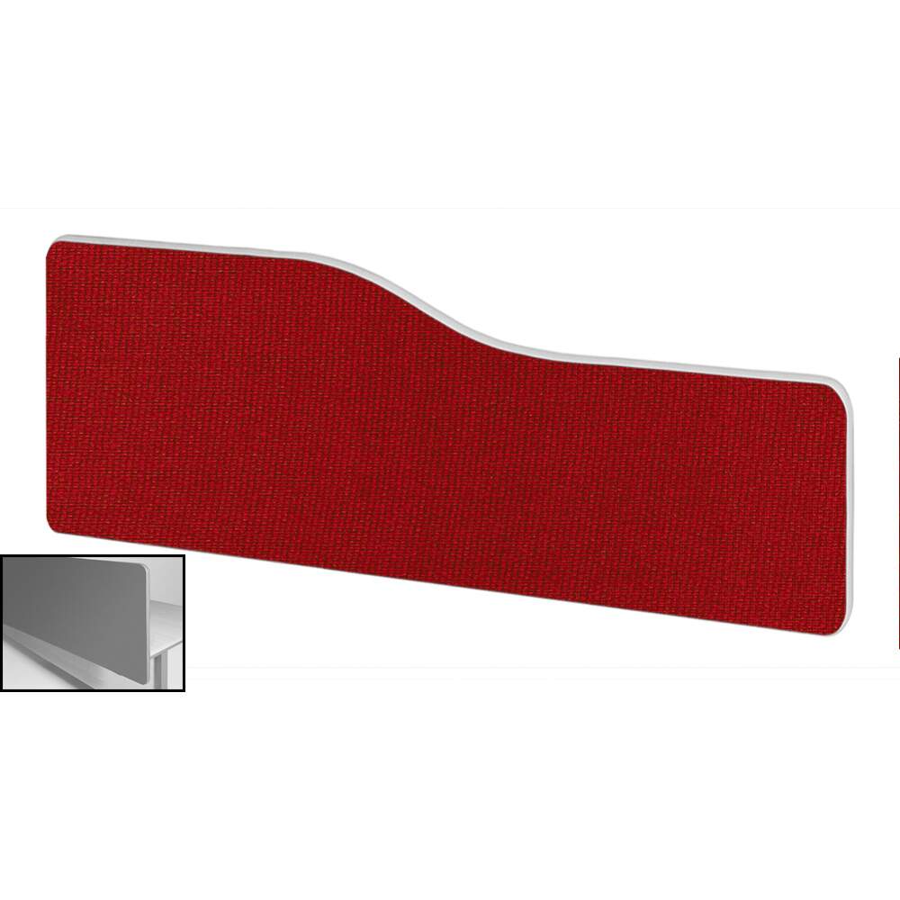 Impulse Plus Wave 400/1500 Backdrop Screen Rounded Corners Burgundy Fabric Light Grey Edges