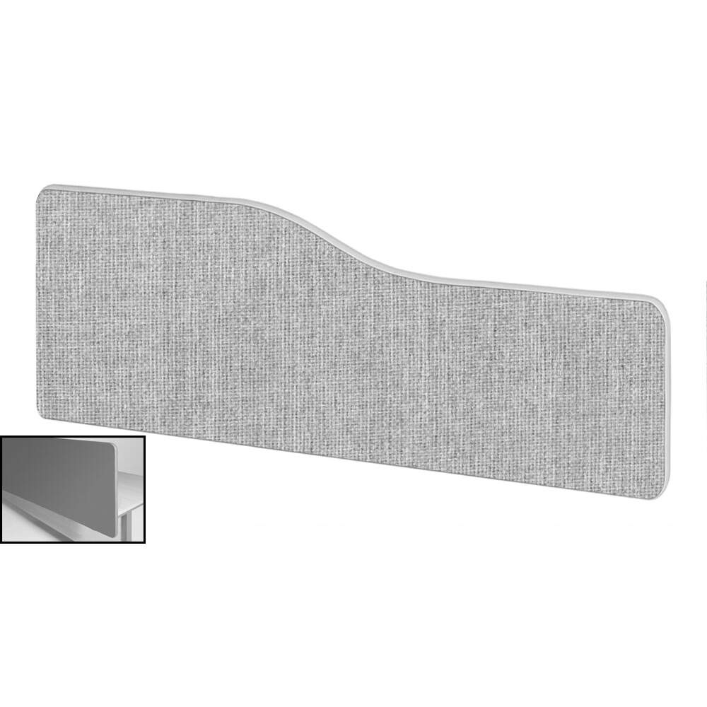 Impulse Plus Wave 400/1500 Backdrop Screen Rounded Corners Light Grey Fabric Light Grey Edges