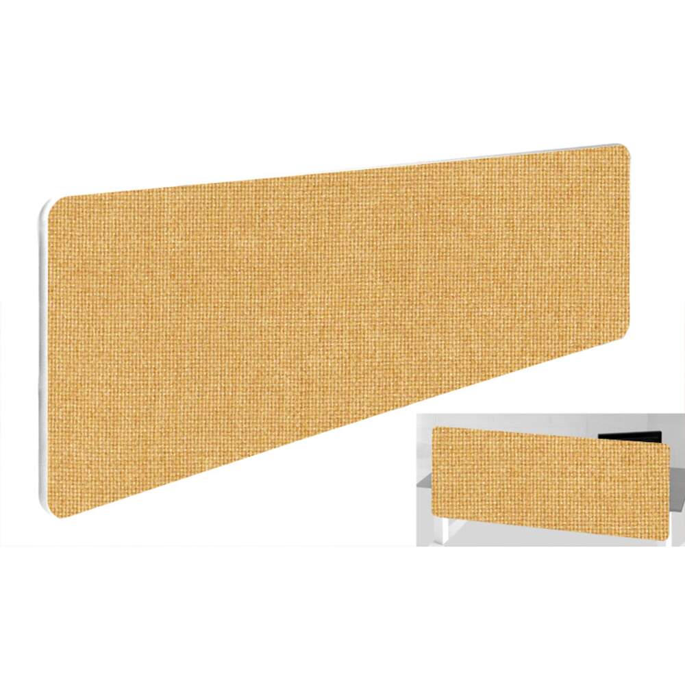 Impulse Plus Oblong 400/1800 Backdrop Screen Rounded Corners Beige Fabric Light Grey Edges