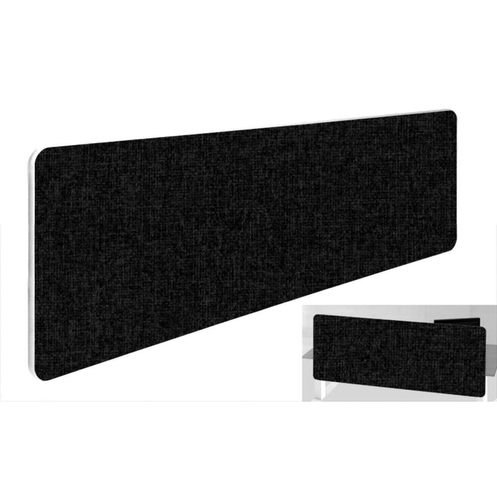 Impulse Plus Oblong 400/1800 Backdrop Screen Rounded Corners Black Fabric Light Grey Edges