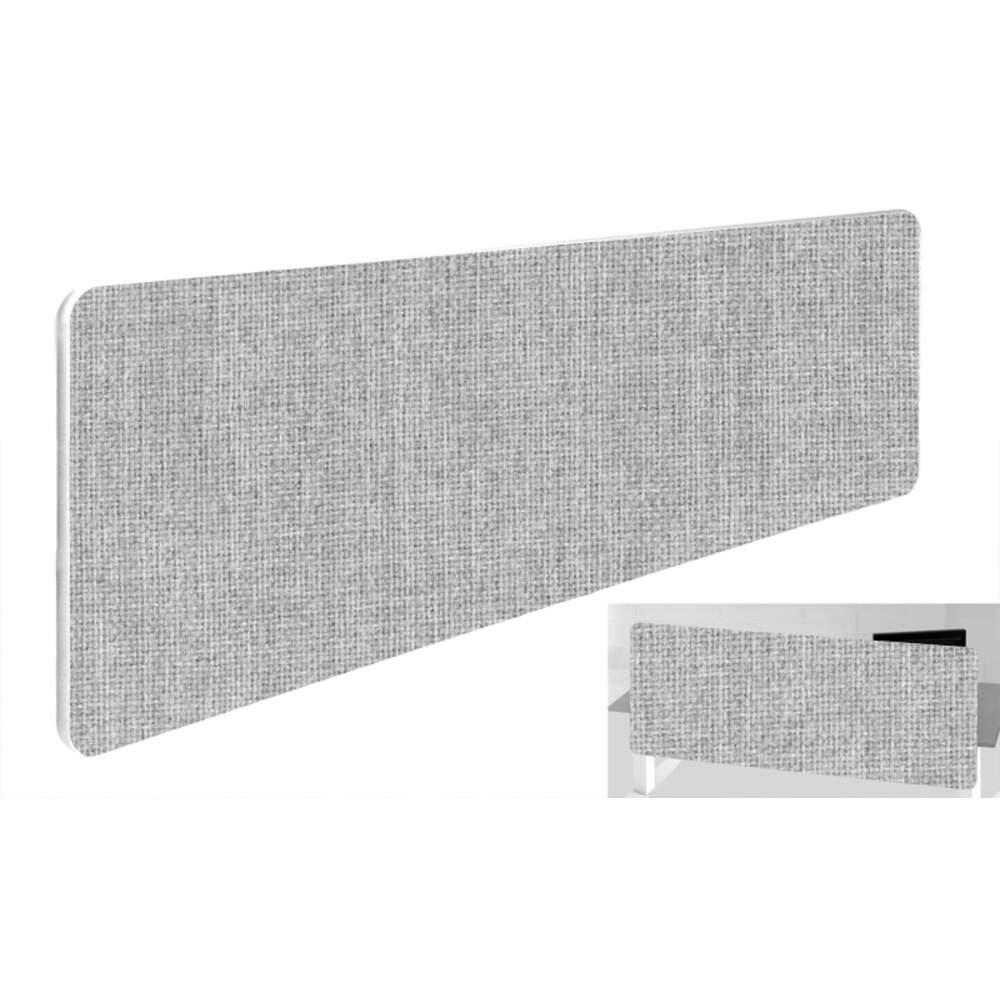 Impulse Plus Oblong 400/1800 Backdrop Screen Rounded Corners Light Grey Fabric Light Grey Edges