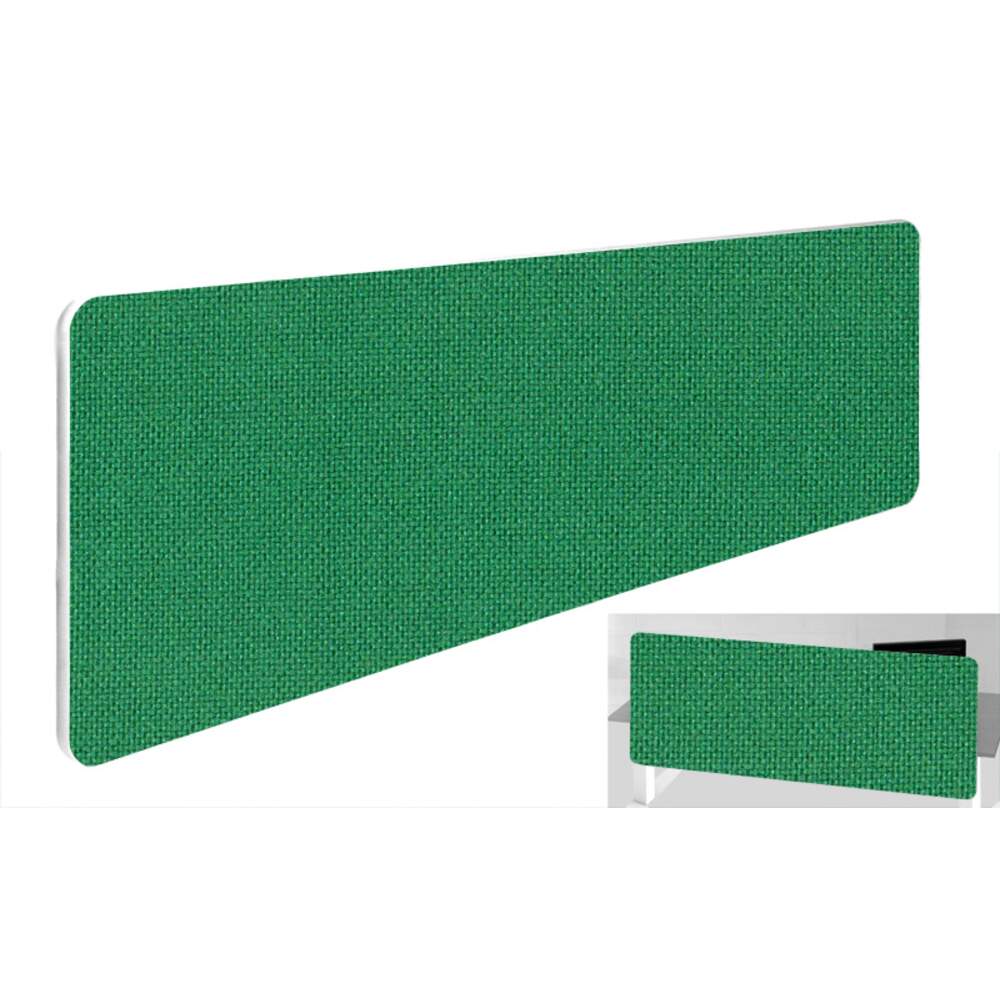 Impulse Plus Oblong 400/1800 Backdrop Screen Rounded Corners Palm Green Fabric Light Grey Edges