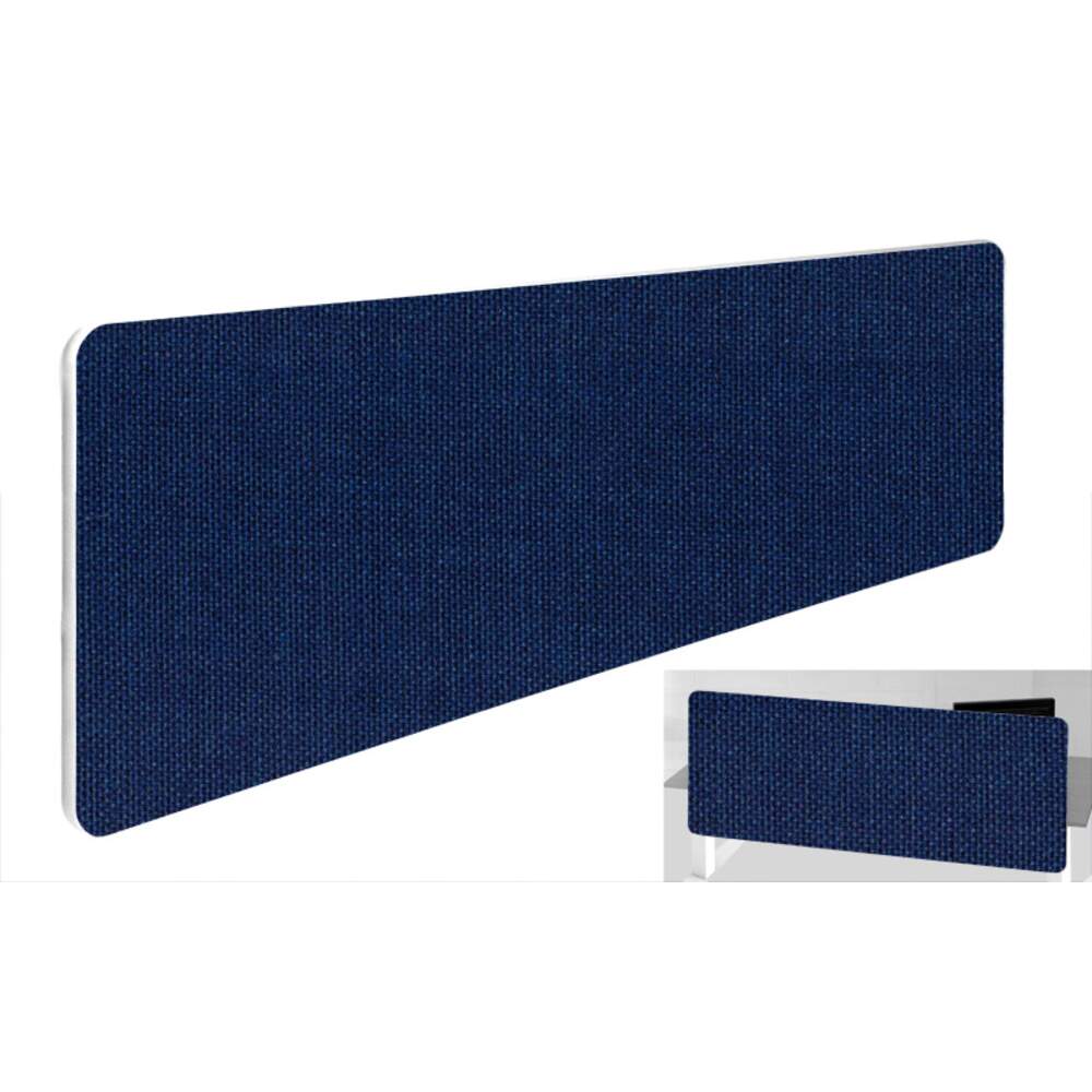 Impulse Plus Oblong 400/1800 Backdrop Screen Rounded Corners Royal Blue Fabric Light Grey Edges