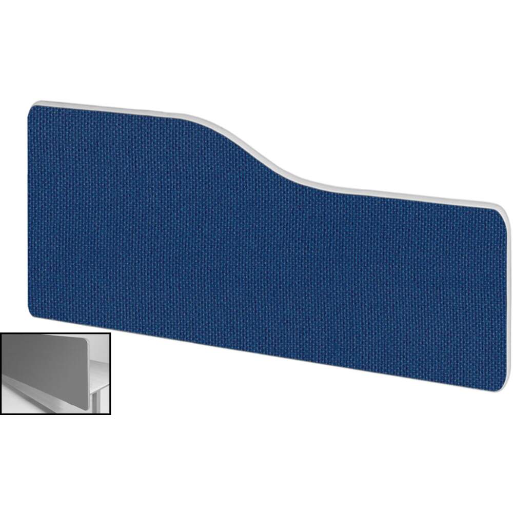 Impulse Plus Wave 300/600 Backdrop Screen Rounded Corners Powder Blue Fabric Light Grey Edges