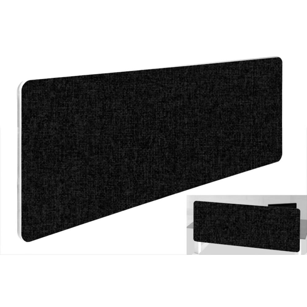 Impulse Plus Oblong 300/1000 Backdrop Screen Rounded Corners Black Fabric Light Grey Edges