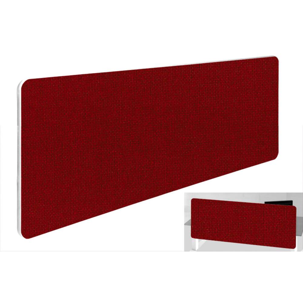 Impulse Plus Oblong 300/1000 Backdrop Screen Rounded Corners Burgundy Fabric Light Grey Edges