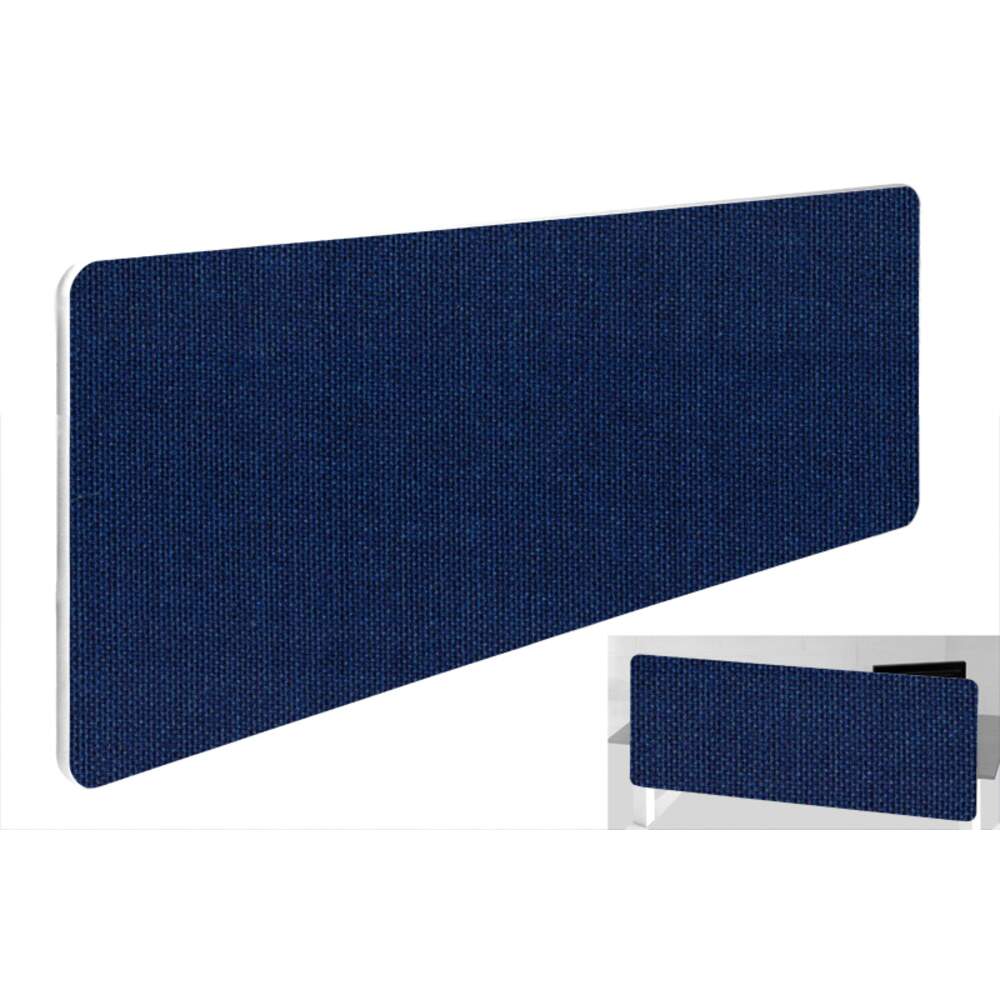 Impulse Plus Oblong 300/1000 Backdrop Screen Rounded Corners Royal Blue Fabric Light Grey Edges