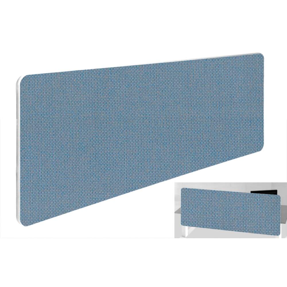 Impulse Plus Oblong 300/1000 Backdrop Screen Rounded Corners Sky Blue Fabric Light Grey Edges