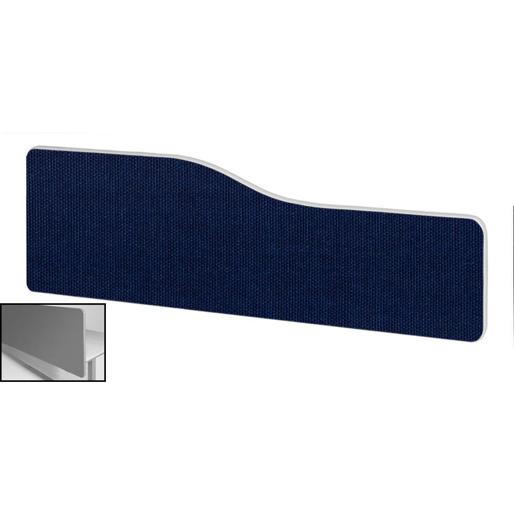 Impulse Plus Wave 300/1500 Backdrop Screen Rounded Corners Royal Blue Fabric Light Grey Edges