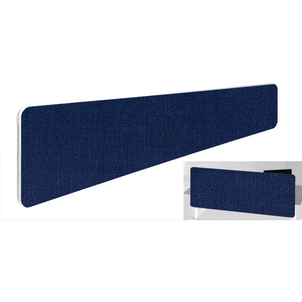 Impulse Plus Oblong 300/1800 Backdrop Screen Rounded Corners Royal Blue Fabric Light Grey Edges