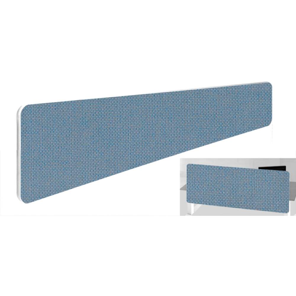 Impulse Plus Oblong 300/1800 Backdrop Screen Rounded Corners Sky Blue Fabric Light Grey Edges